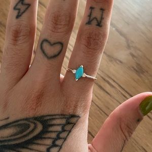 Sterling Silver Ring with Turquoise Stone from Bluboho
